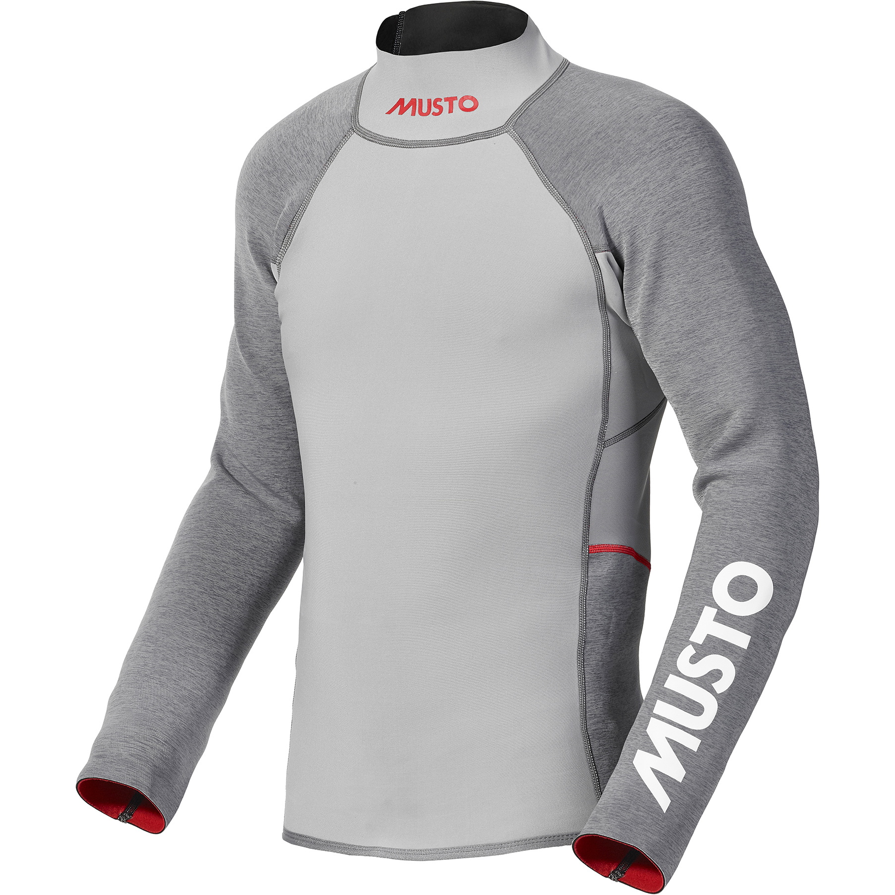 2026 Musto Da Uomo Flexlite Vapour 1.0 Manica Lunga Muta Top 82068 - Grey Marl